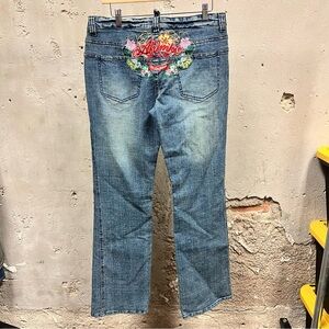 Jeans Akademiks Boot Cut Femme - Taille 27 - Décoré, Déchiré, Style Décontracté Super Mignon